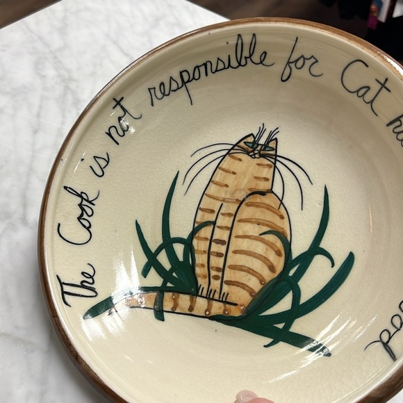 Moonfire Pottery | "The Cook is Not Responsible for Cat Hair in The Food" Bowl - Picture 3 of 8